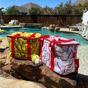 NEW! Baseball & Softball Insulated Cooler Tote Bags